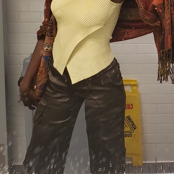 Green Silk Pants - Picture 2 of 7